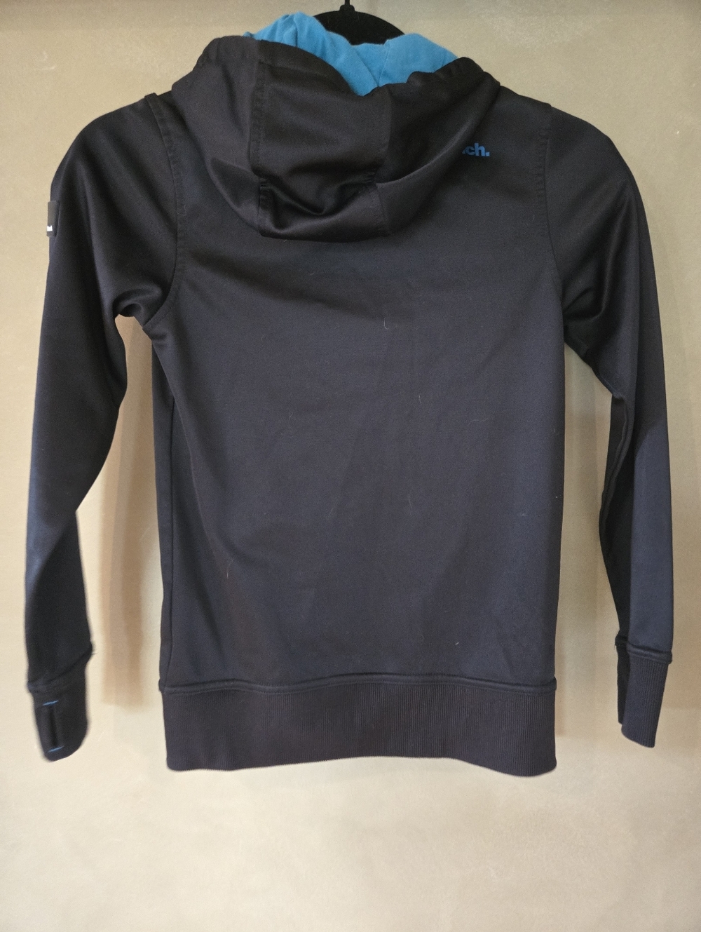 Bench | Black Hoodie with Bright Blue Trim for Kids, Size 9-10 - Picture 3 of 7